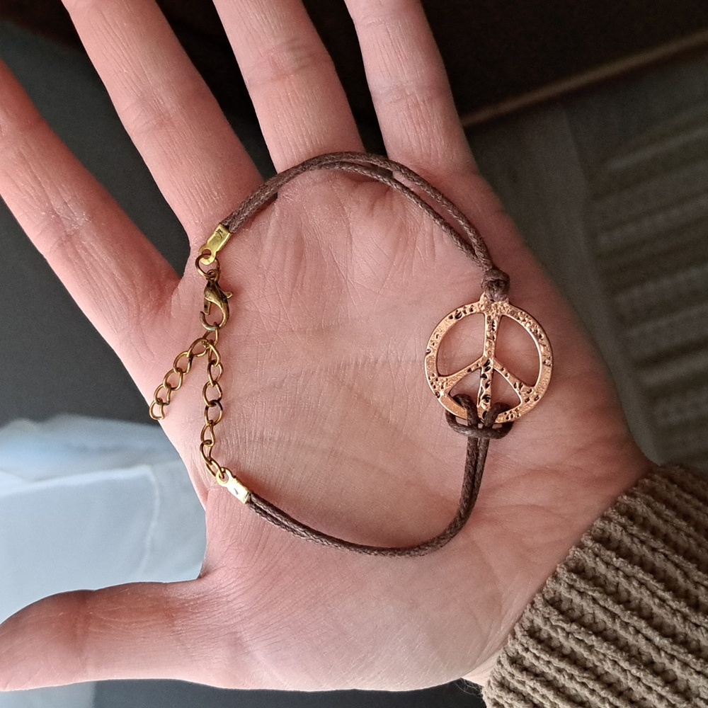 Bohemian Peace Sign Adjustable Bracelet